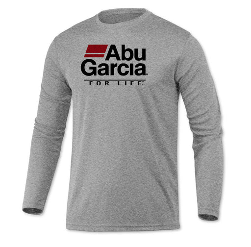Abu Garcia Long Sleeve Microfiber UPF Fishing Shirt Heather Gray