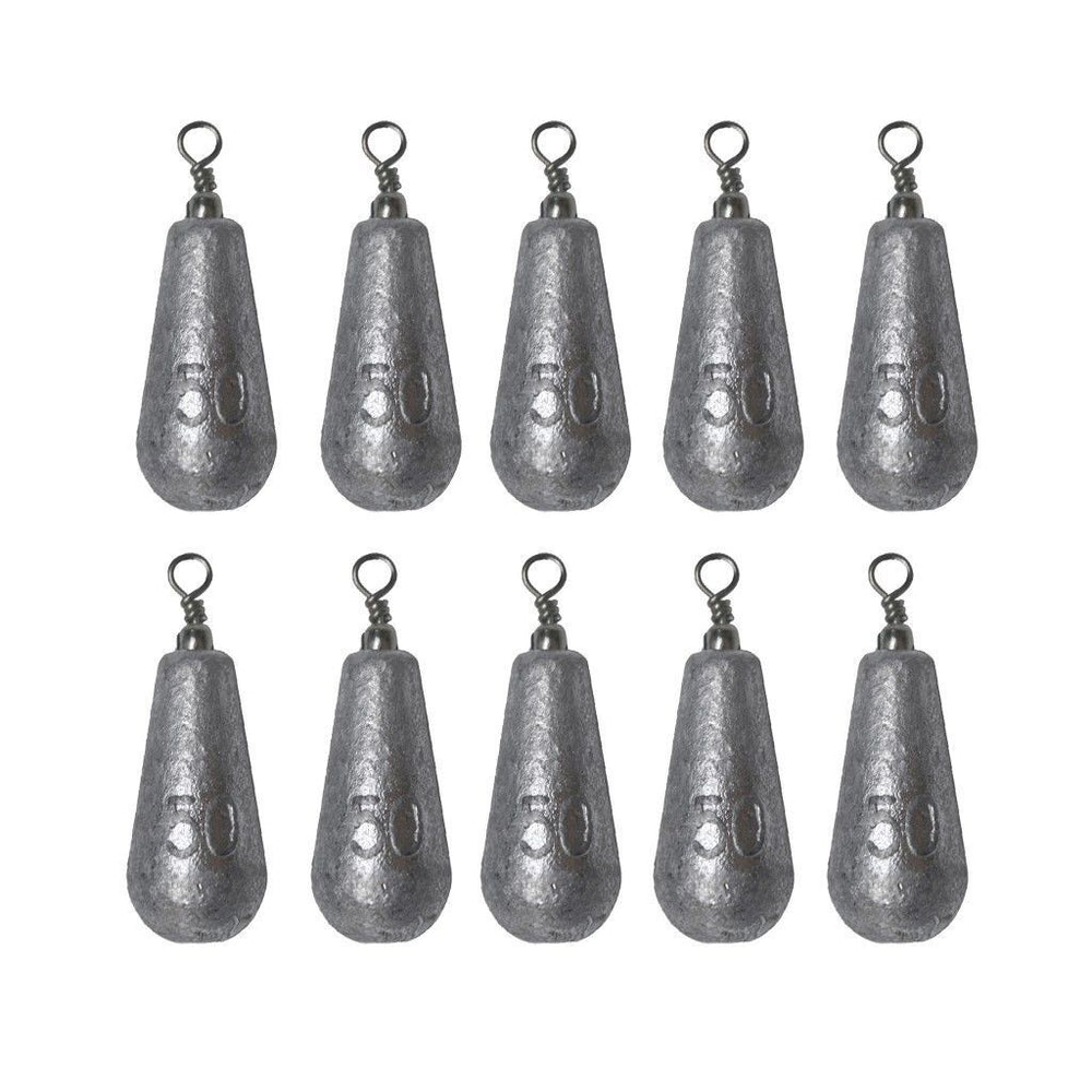 8) 10oz Pyramid Sinkers - Lead Fishing Weights - Free Shipping