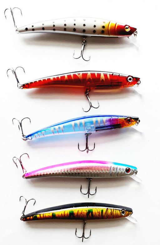 10pcs/lot Hard Minnow Fishing Lures Bait Life-Like Swimbait Bass Crankbait  for Pikes/Trout/Walleye/Redfish Tackle with 3D Fishing Eyes Strong Treble  Hooks, Squid Lures -  Canada