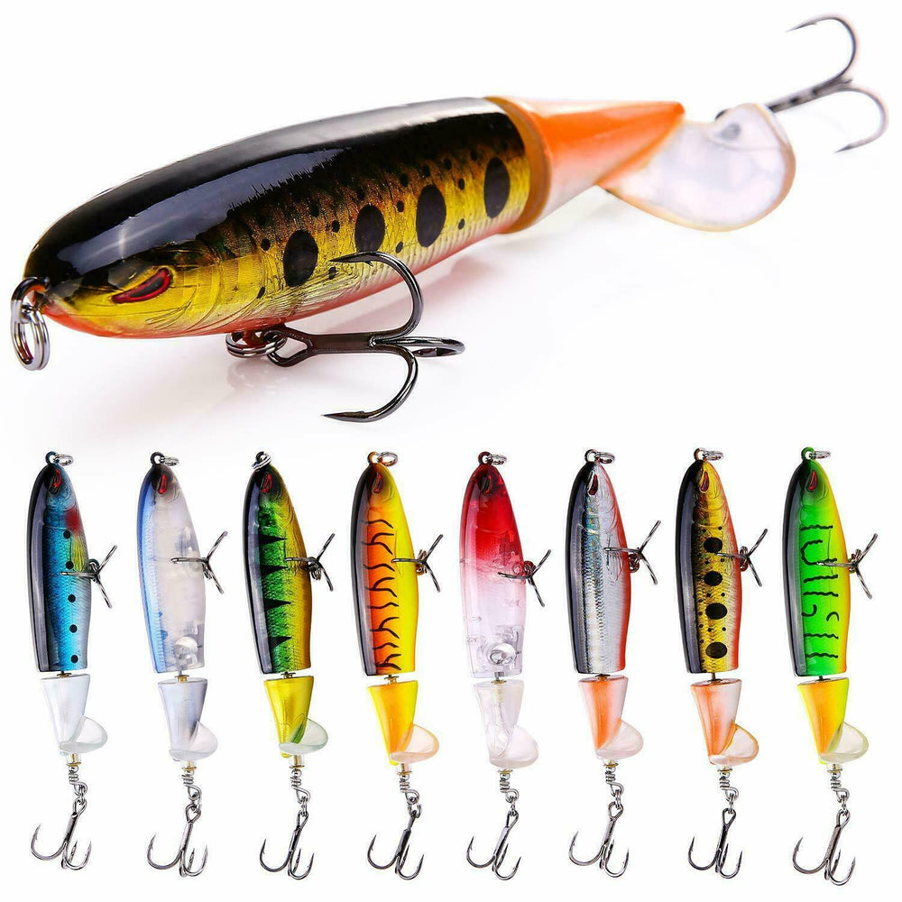 HUKPRO Whopper Ploppers with Double-Blade Propeller, 3PCS Topwater Fishing  Lures with BKK Hooks, Fishing Lures for Bass Walleye Pike Perch, Fishing  Lure Kit Freshwater or Saltwater: Buy Online at Best Price in