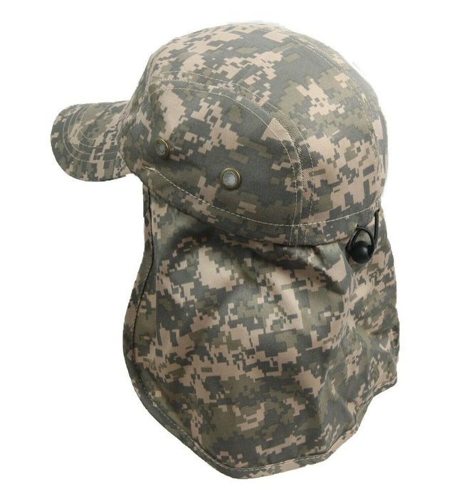 Sun Hat with Neck Flap Quick Dry UV Protection Caps Fishing Hat,ArmyGreen，G115843  