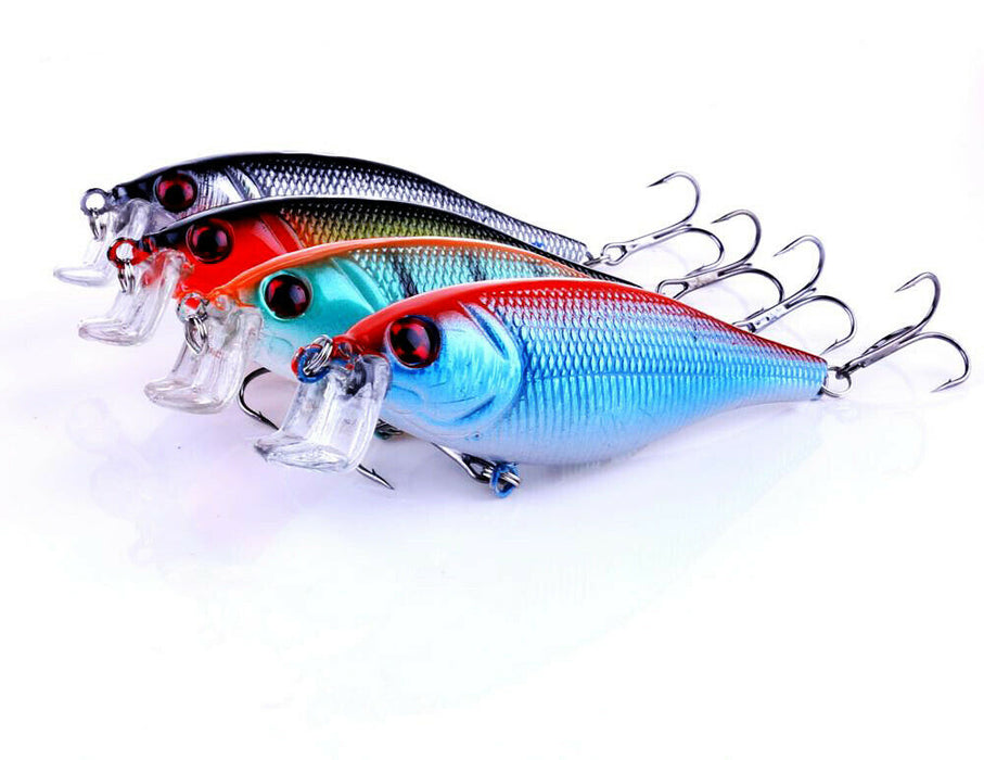 10 Pcs Minnow Fishing Lures Set,VIB Lures and Plastic Hard baits,as Hard  Fishing Lures Crankbaits and Topwater Lures for Trout Bass Salmon Redfish