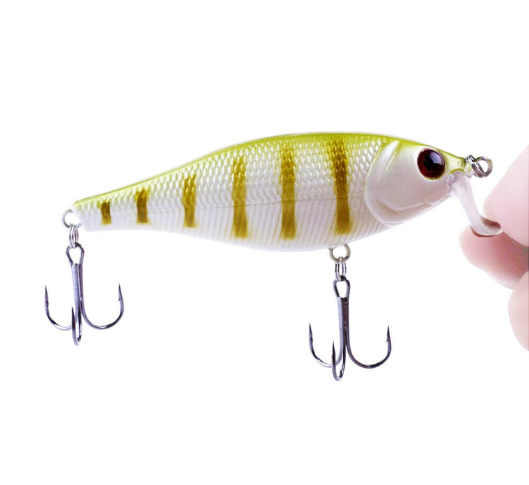8Pcs Plastic Minnow Fishing Lures Bass CrankBait Tackle 9cm/3.5