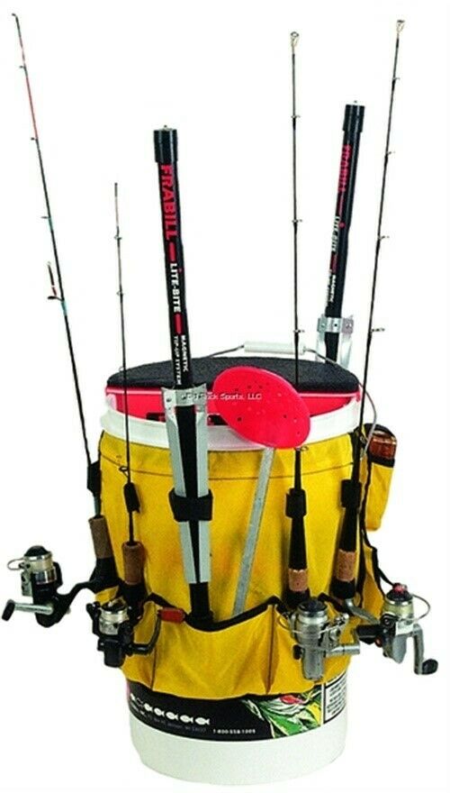 Frabill Ice Fishing Pail Saddle Bag with Separate Storage Pockets — Big  Boss Fishing